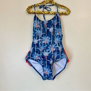 Nueces Halter Ruffle Back One-Piece